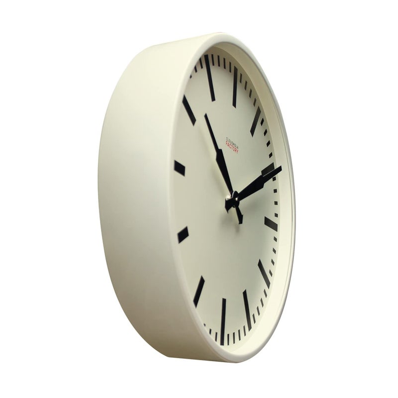 Cloudnola White Metal Station Wall Clock, Designer Clock, 18 inch Diameter, Modern Wall Clock Without Ticking, Battery Operated Quartz Movement - Image 3